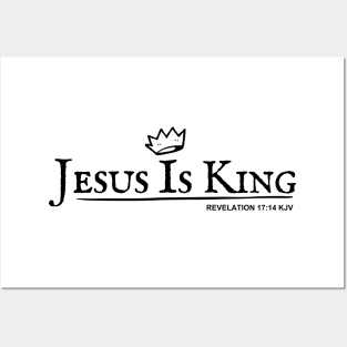 Jesus Is King (with crown) Revelation 17:14 KJV Posters and Art